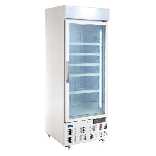 Vitrine réfrigérée négative une porte avec bandeau lumineux Polar Série G 412L - Polar - GH506