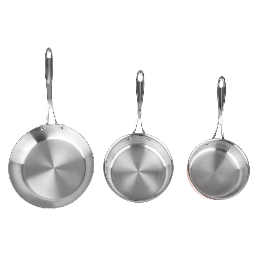Batterie de cuisine en cuivre triple parois 3 pièces Vogue Cook Like A Pro - Vogue - SA655