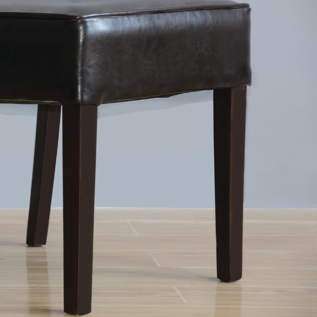 Chaises confortables en simili cuir Bolero marron foncé (lot de 2) - Bolero - GF957