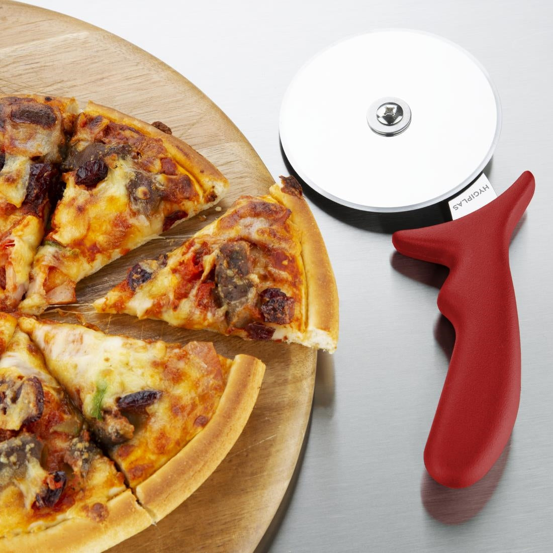 Roulette à pizza Hygiplas 102mm rouge - Hygiplas - CC407