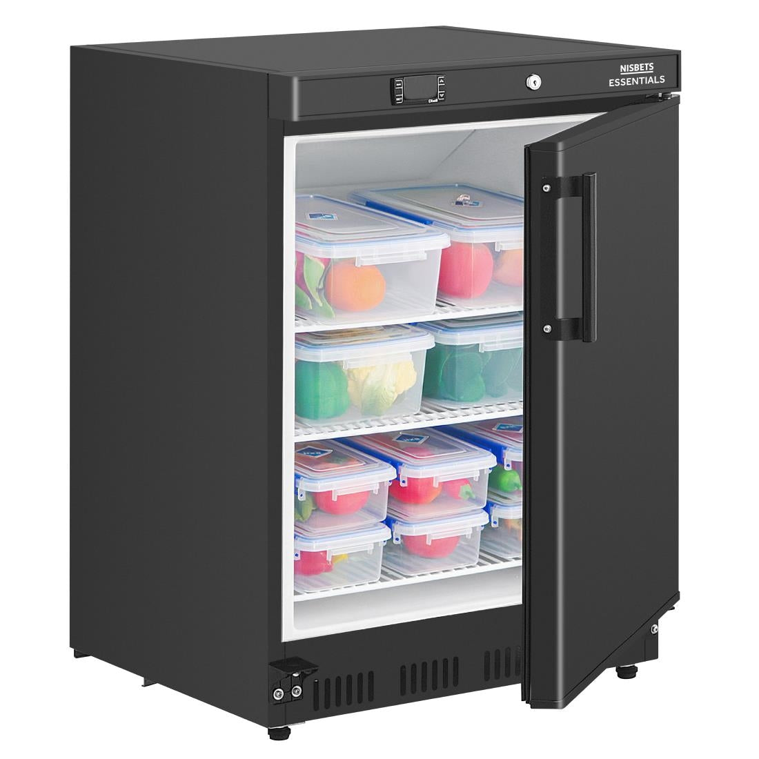 Dessous de comptoir réfrigéré positif Nisbets Essentials noir 150L - Nisbets Essentials - JB197
