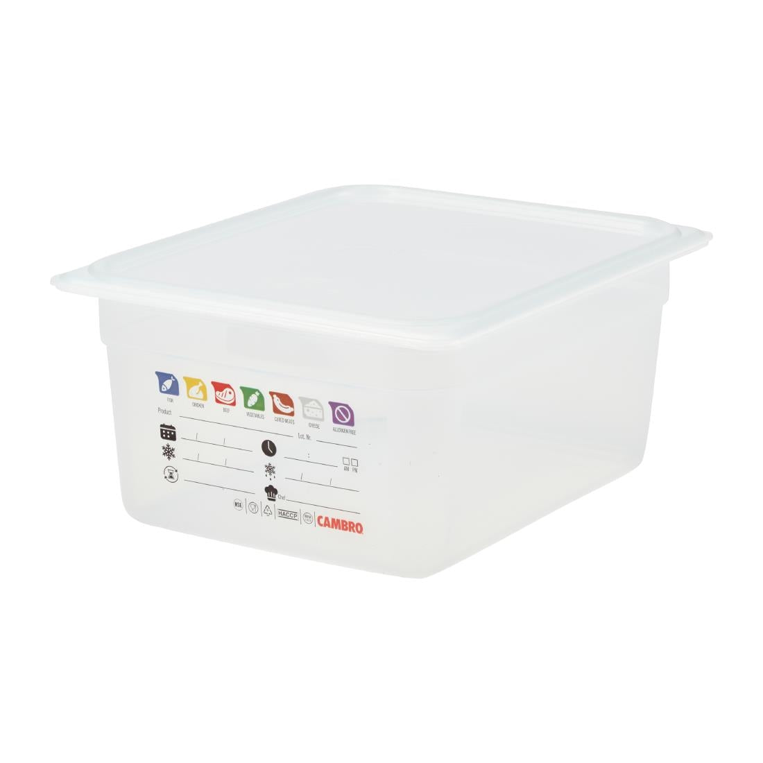 Bac en polypropylène Cambro Safetrak IML GN 1/2 150mm - Cambro - JN506
