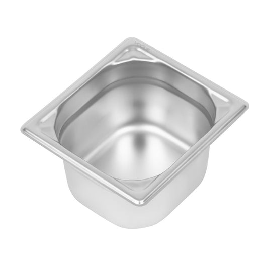 Bac inox 18/10 GN 1/6 professionnel Vogue 100mm - Vogue - DW450