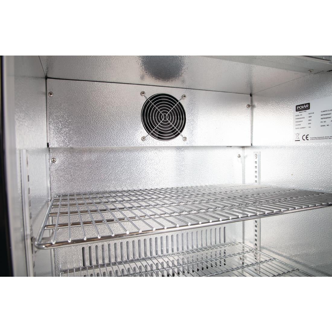 Arrière-bar une porte pivotante Polar Série G noir 128L - Polar - GL011