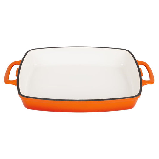Plat en fonte rectangulaire Vogue orange 2,8 L - Vogue - GH322