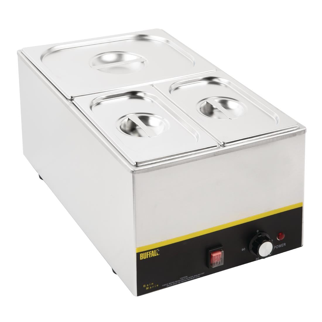 Ensemble de bacs GN 1/2 et 2 x 1/4 inox avec couvercles Vogue - Vogue - SA244
