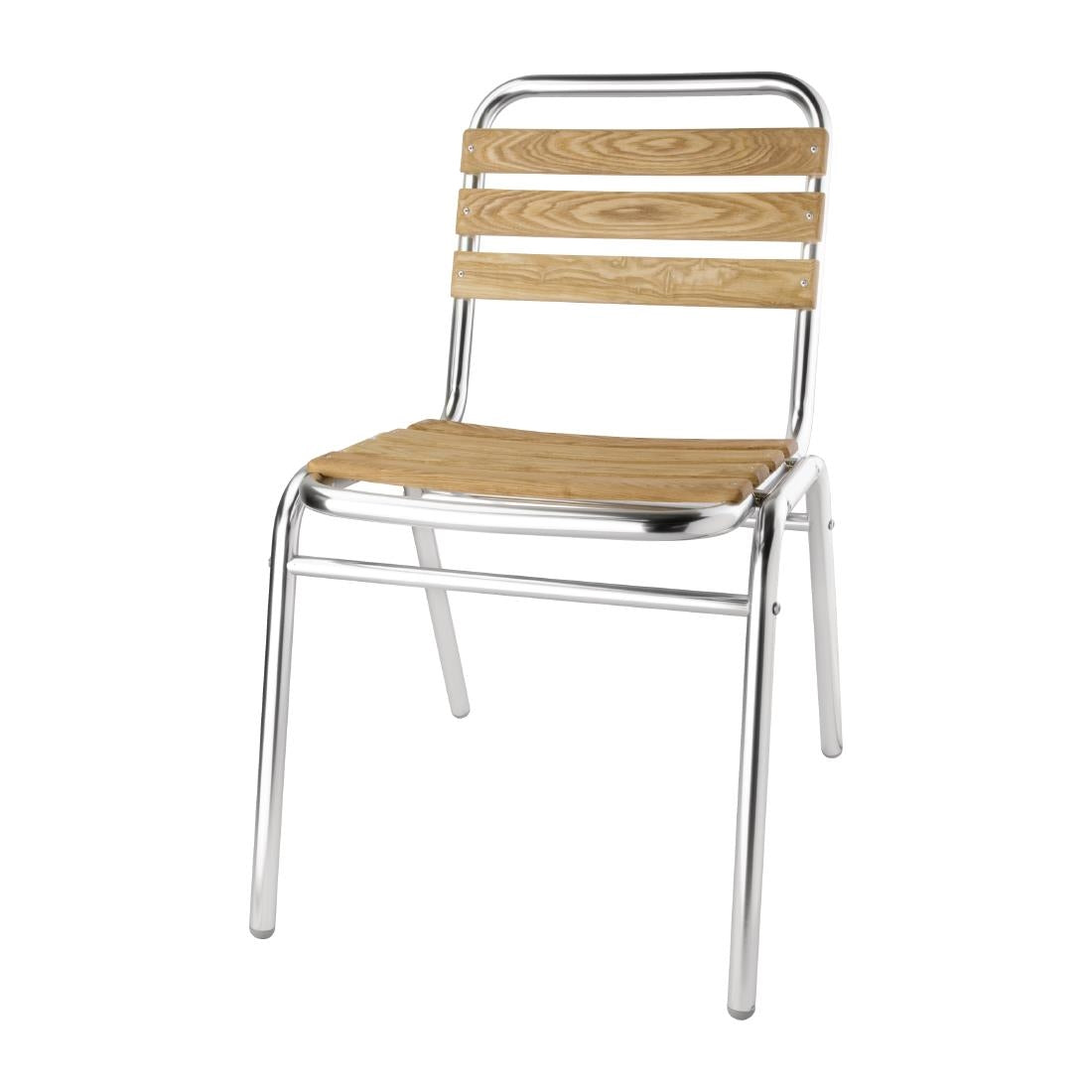 Chaises bistro frêne et aluminium Bolero (lot de 4) - Bolero - GK997