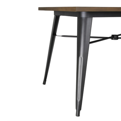 Table d'extérieur en aluminium et bois Bolero Complete 120x76 cm bois noir - Bolero - FT955