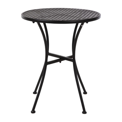 Table bistro ronde en acier ajouré Bolero noire 600mm - Bolero - GG705