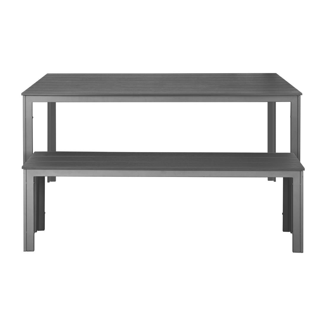 Bancs à lattes Bolero Valletta gris (lot de 2) - Bolero - HZ024