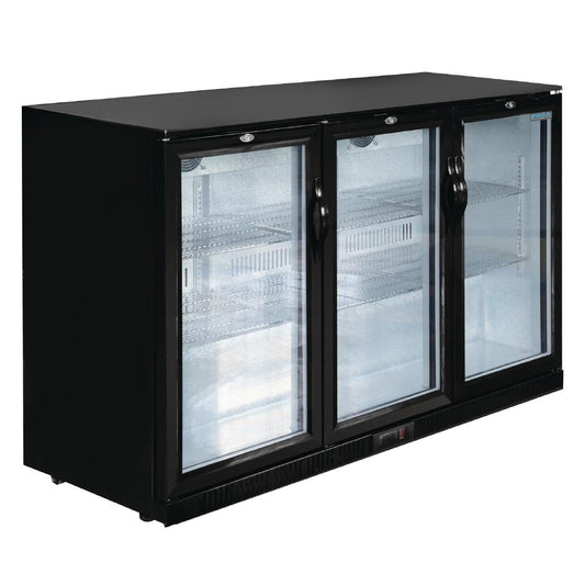 Arrière-bar trois portes pivotantes Polar Série G noir 320L - Polar - GL014