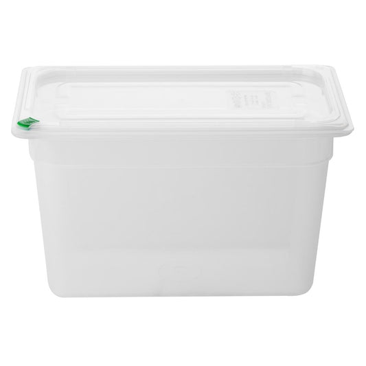 Bacs PP Hygiplas Click GN 1/3 avec couvercles et 7 clips de couleur 200mm 6,9L (lot de 4) - Hygiplas - FZ094