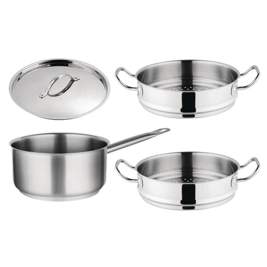 Ensemble 1 casserole et 2 paniers vapeur Vogue Cook Like A Pro - Vogue - SA616