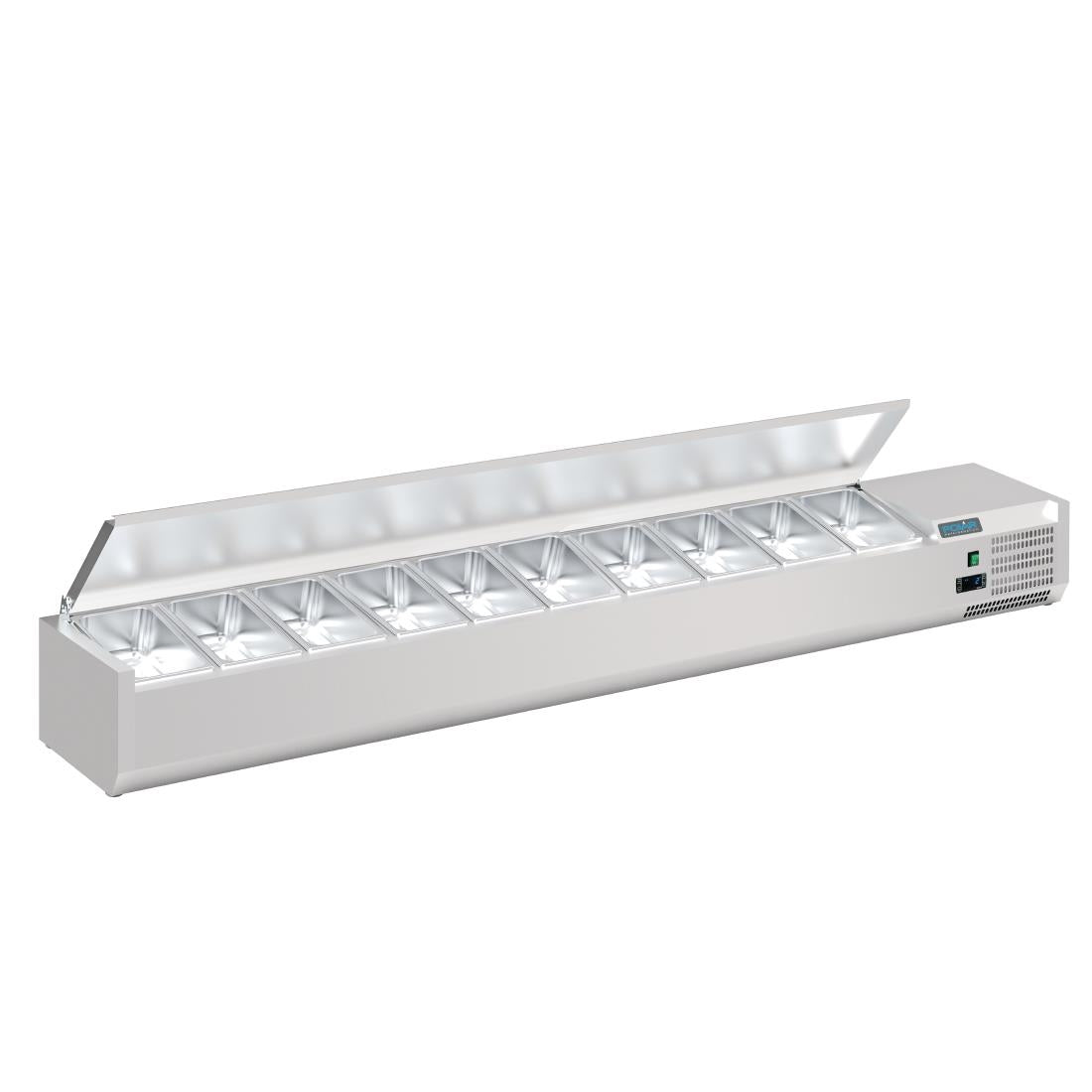 Saladette à poser avec couvercle Polar Série G 10x GN 1/4 - Polar - FA857