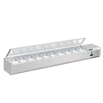 Saladette à poser avec couvercle Polar Série G 10x GN 1/4 - Polar - FA857