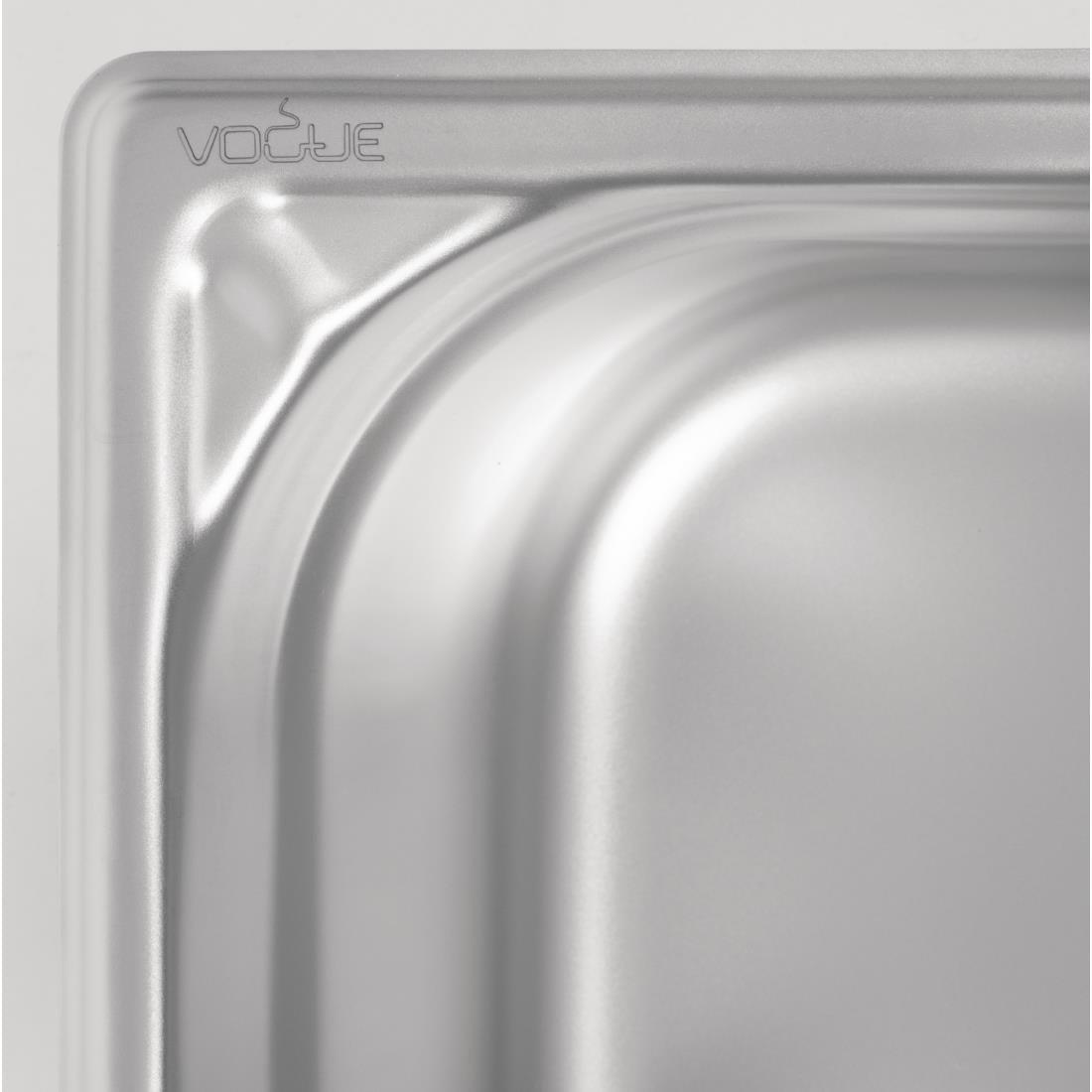 Bac inox 18/10 GN 1/6 professionnel Vogue 100mm - Vogue - DW450
