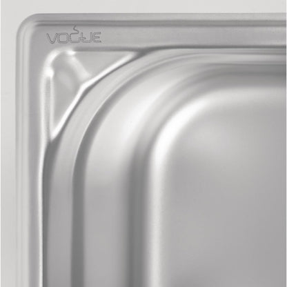 Bac inox 18/10 GN 1/6 professionnel Vogue 100mm - Vogue - DW450