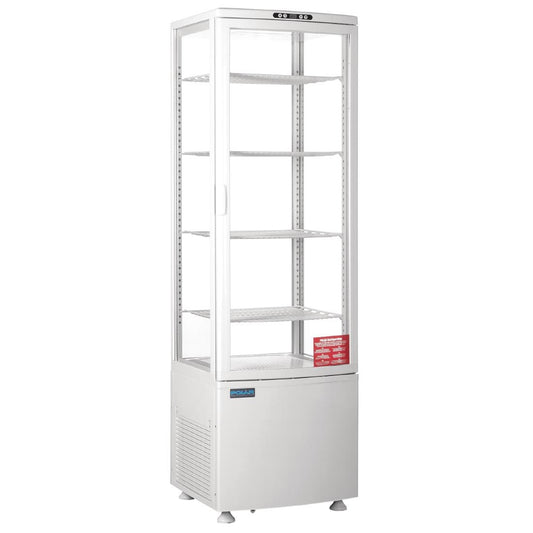 Vitrine réfrigérée porte incurvée économe en énergie Polar série C blanche 235L - Polar - CX575