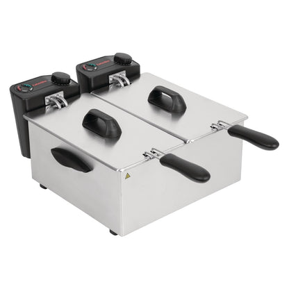 Friteuse de comptoir double Caterlite peu intensive 2x 3,5L - Caterlite - GG199