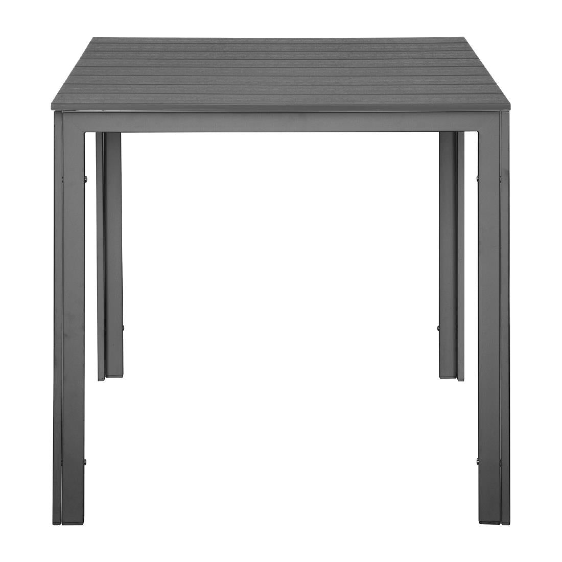 Table d'extérieur à lattes Bolero Valletta grise 780mm - Bolero - HZ021