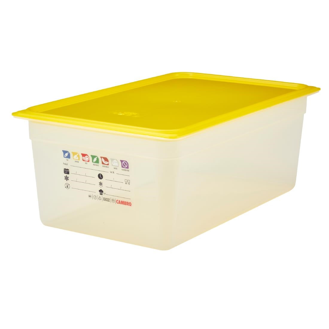 Bac en polypropylène Cambro Safetrak IML GN 1/1 200mm - Cambro - JN503