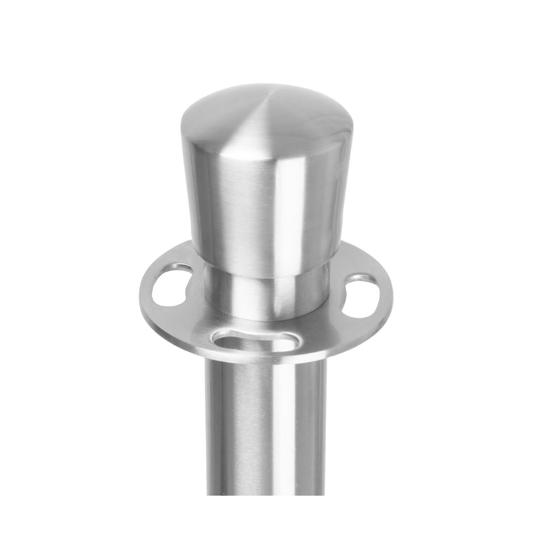 Poteaux d'accueil base plate Bolero inox brossé (lot de 2) - Bolero - GP639
