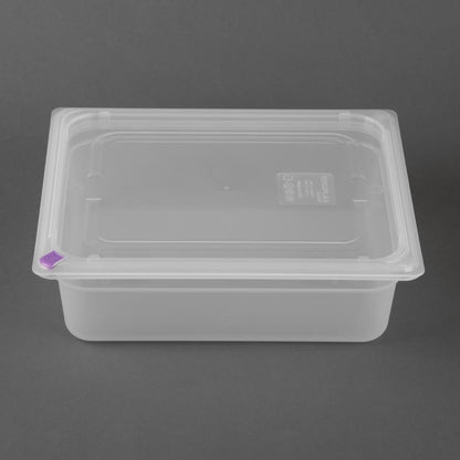 Bacs PP Hygiplas Click GN 1/2 avec couvercles et 7 clips de couleur 100mm 5,9L (lot de 4) - Hygiplas - FZ089