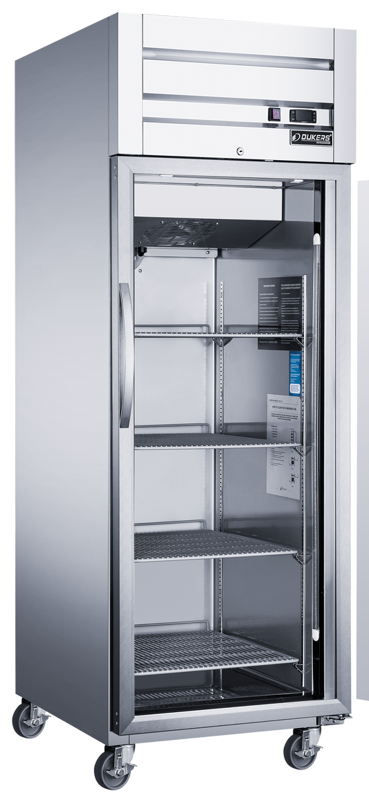 Armoire inox positive - 1 porte vitrée - Groupe haute - 540 litres - D28ARG