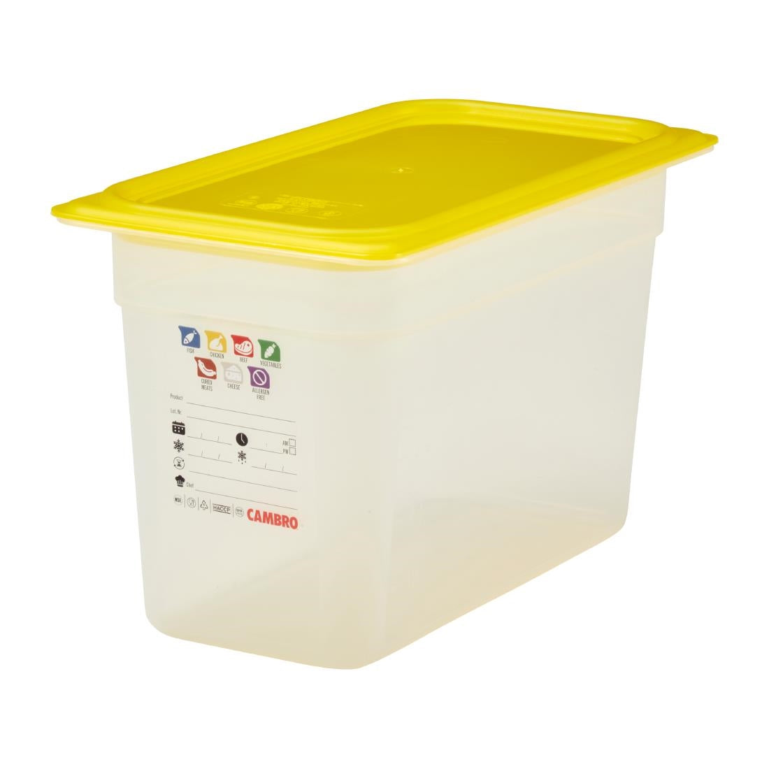 Bac en polypropylène Cambro Safetrak IML GN 1/3 200mm - Cambro - JN511