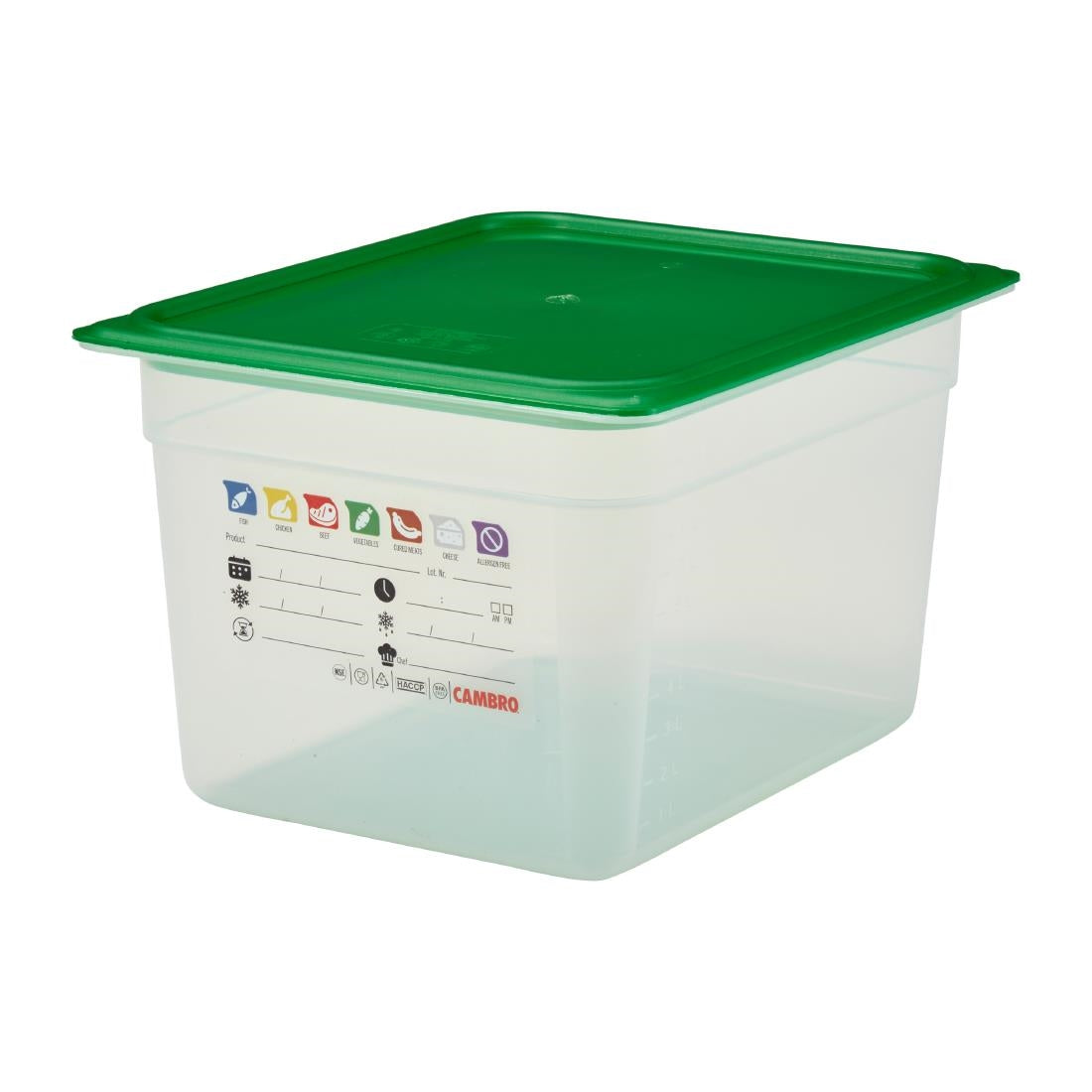 Bac en polypropylène Cambro Safetrak IML GN 1/2 200mm - Cambro - JN507