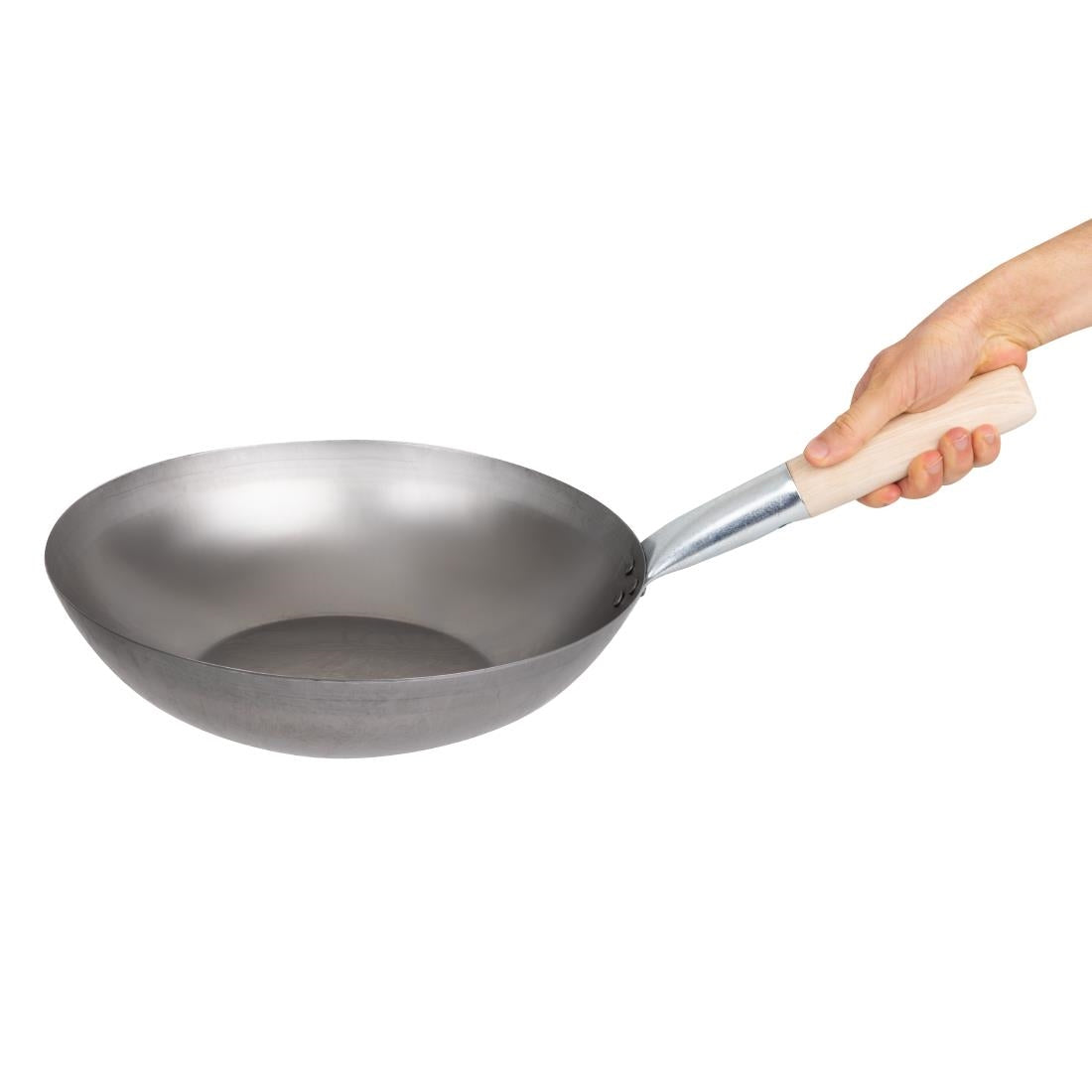 Wok en acier doux Vogue 330mm - Vogue - K296
