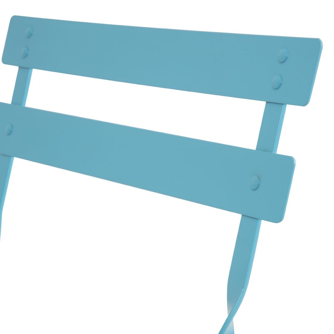 Chaises de terrasse pliantes en acier Bolero bleu turquoise (lot de 2) - Bolero - GK982