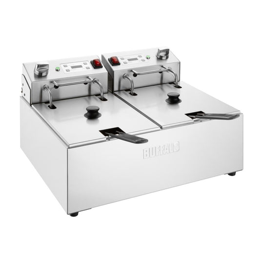 Friteuse électrique double avec minuterie Buffalo 2x5L - Buffalo - CU624