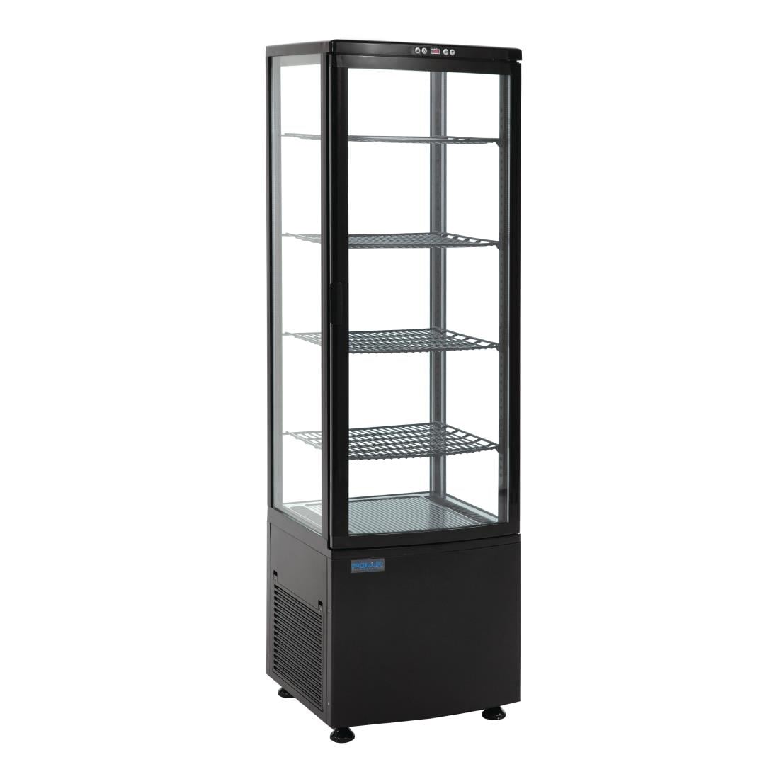 Vitrine réfrigérée avec portes incurvées Polar Série C noire 235L - Polar - DP289