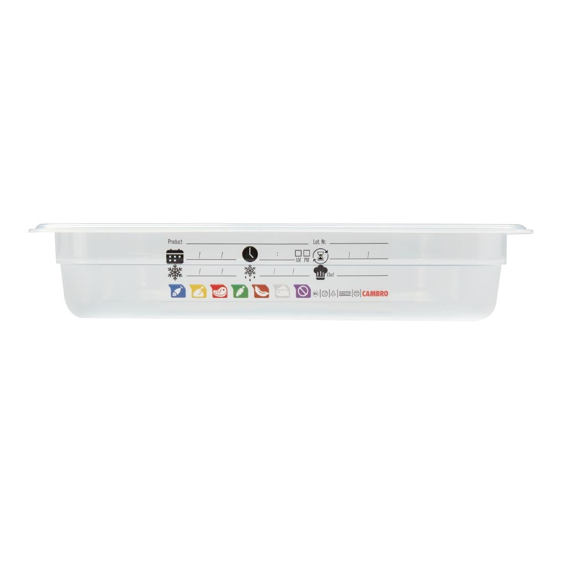 Bac en polypropylène Cambro Safetrak IML GN 1/1 65mm - Cambro - JN500