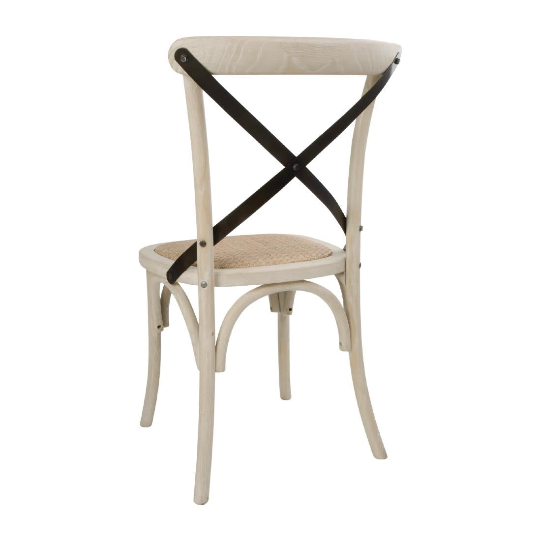 Chaises en chêne avec dossier croisé Bolero sable (lot de 2) - Bolero - DR306