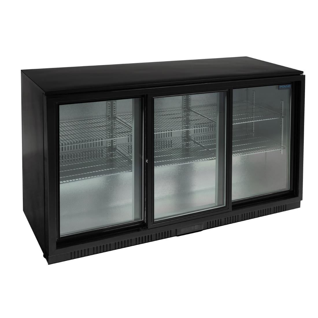 Arrière-bar trois portes coulissantes Polar Série G noir 320L - Polar - GL013