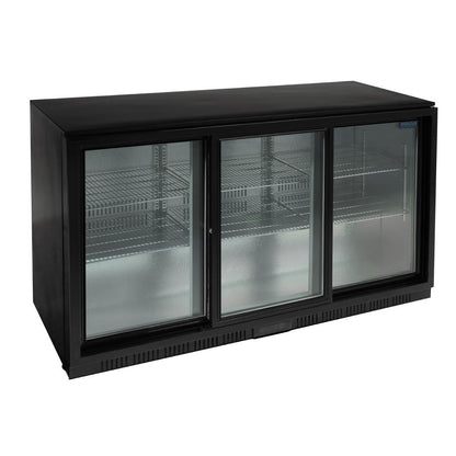 Arrière-bar trois portes coulissantes Polar Série G noir 320L - Polar - GL013