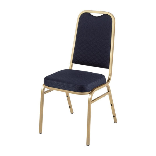 Chaises de banquet à dossier carré Bolero bleues (lot de 4) - Bolero - DL015
