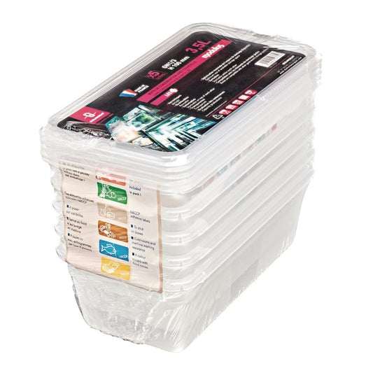 Boîte de stockage GN1/3 Matfer Bourgeat Modulus utilisation intensive 5L (lot de 5) - Matfer Bourgeat - P849