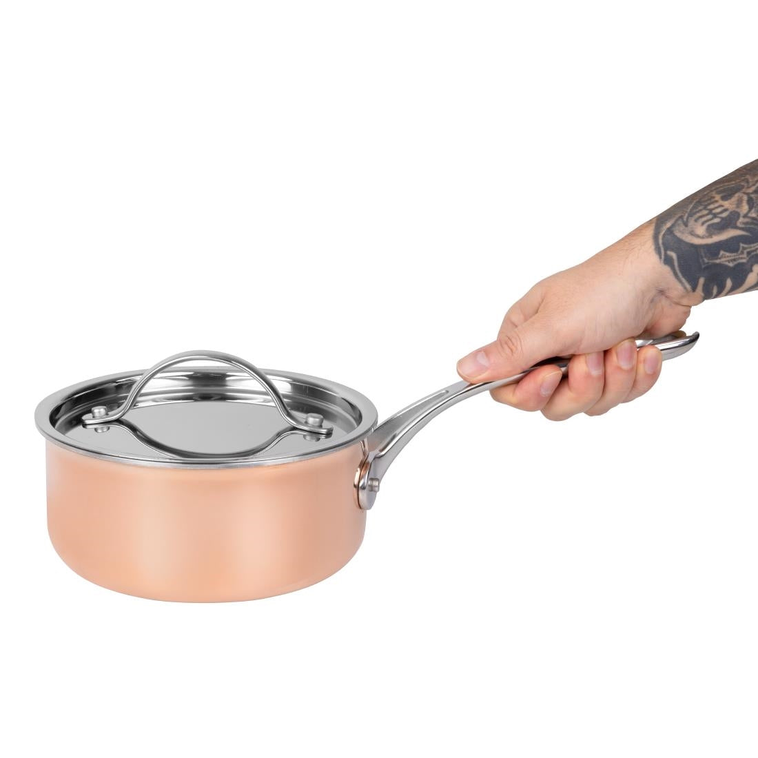 Batterie de cuisine en cuivre triple parois 3 pièces Vogue Cook Like A Pro - Vogue - SA655
