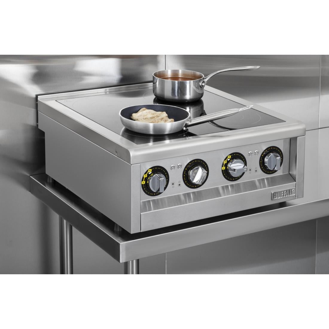 Plaque de cuisson à induction Buffalo Série 600 4 zones 2 x 3 kW - Buffalo - FU219