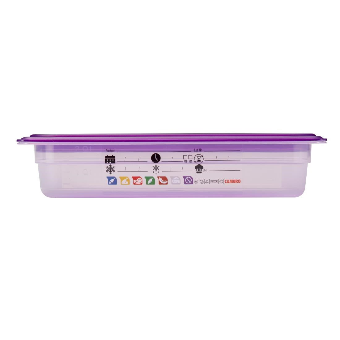 Bac en polypropylène Cambro Safetrak IML GN 1/3 65mm - Cambro - JN508