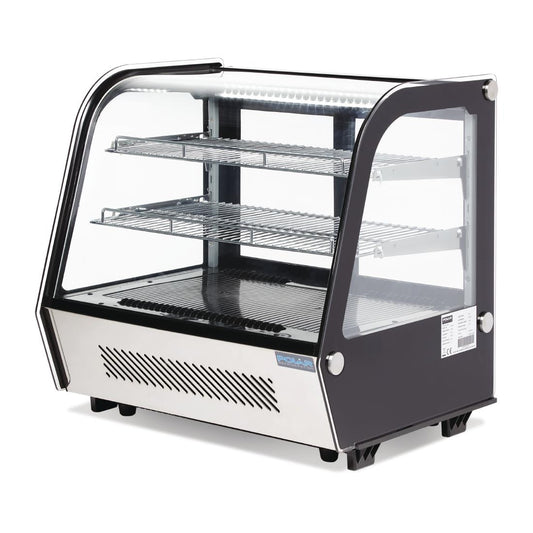 Vitrine de comptoir réfrigérée économe en énergie Polar Série G noire 120L - Polar - GP292