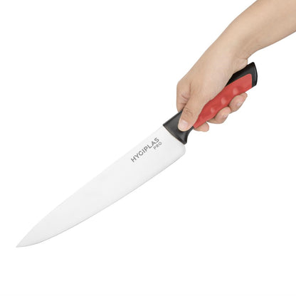 Couteau de cuisine Hygiplas Pro rouge 25cm - Hygiplas - JD210