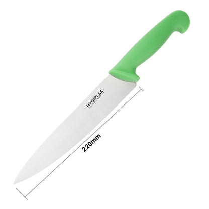 Couteau de cuisine Hygiplas vert 218mm - Hygiplas - C861