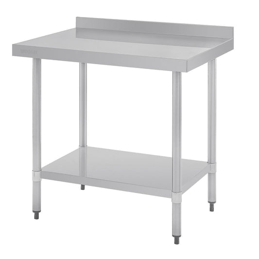 Table en acier inoxydable avec rebord Vogue 900 x 700mm - Vogue - GJ506