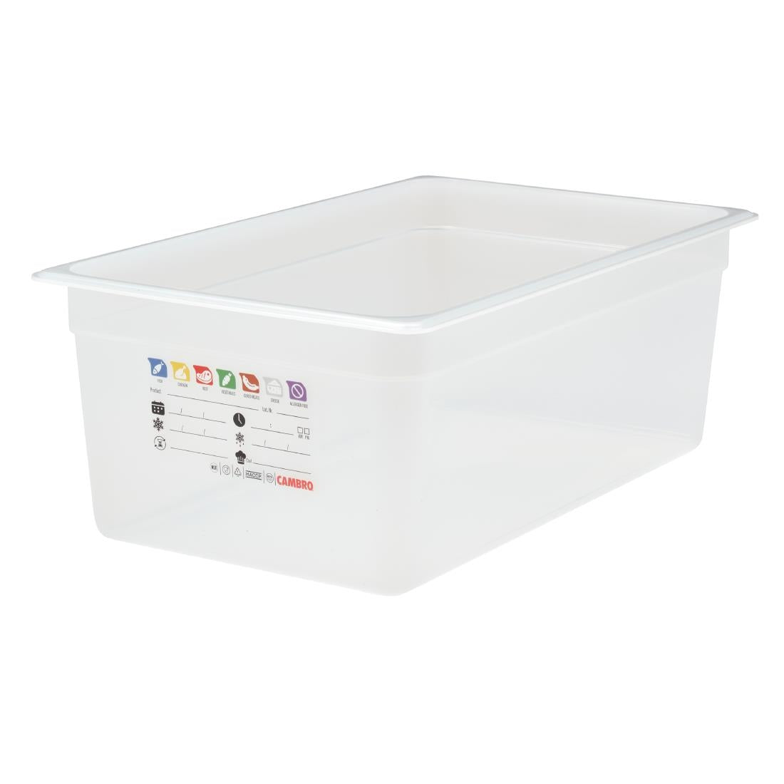 Bac en polypropylène Cambro Safetrak IML GN 1/1 200mm - Cambro - JN503