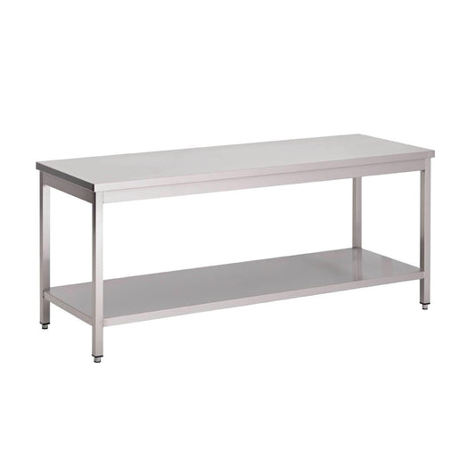 Table inox avec étagère basse Gastro M 1200 x 700 x 890mm - Gastro M - GN124