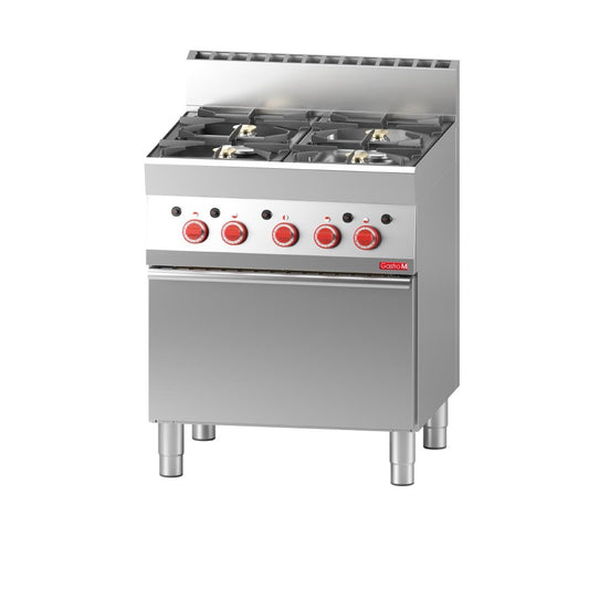 Fourneau 4 feux sur four gaz Gastro M 650 65/70CFG - Gastro M - GN047